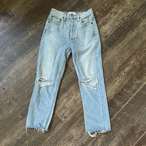 Agolde Riley High Rise Crop - Picture 2 of 3